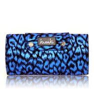 Load image into Gallery viewer, Hairdressing Scissor Tool Roll - Shear Case -  Blue Leopard