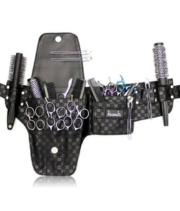 Hairdressing Scissors Tool belt Bag in Black Check