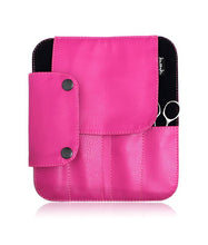 Load image into Gallery viewer, Personalised Hairdressing Scissor Case Embroidered Shear Wallet Tool Roll -Pink