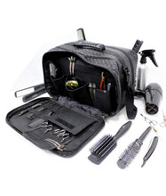 Load image into Gallery viewer, Hairdressing Bag Barber Session Kit Bag in Black Gloss Pattern