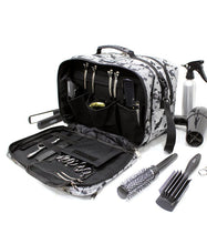 Load image into Gallery viewer, Hairdressing Bag Barber Session Kit Bag in Silver Painting