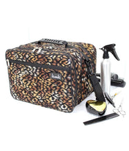 Load image into Gallery viewer, Hairdressing Bag Barber Session Kit Bag in Gold Leopard