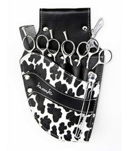 Load image into Gallery viewer, Hairdressing Scissors Pouch Black &amp; White Spot